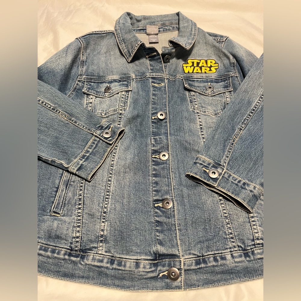 Her Universe STAR WARS Plus Women’s Mid- Blue Wash BD LS Denim Jacket Size 2 - Picture 10 of 16